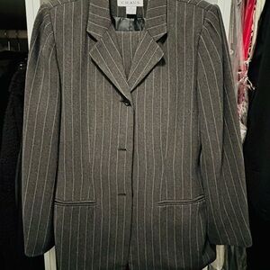 Chaus Women's Gray Pinstripe Blazer